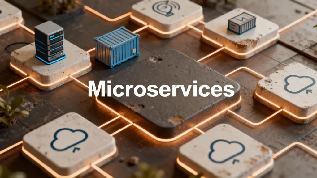 Vue graphique microservices application logicielle
