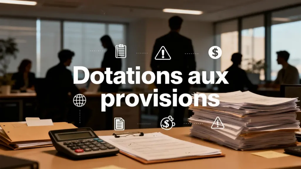 Tableau de bord entreprise dotations aux provisions
