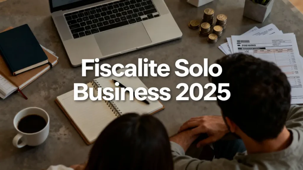 Visuel fiscalite solo business 2025 sur bureau moderne