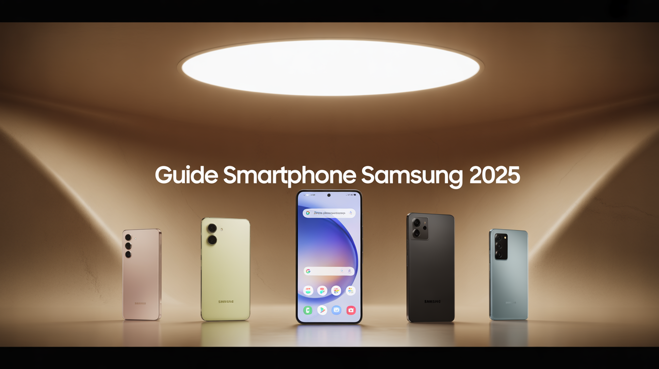 Smartphones Samsung 2025 fond moderne