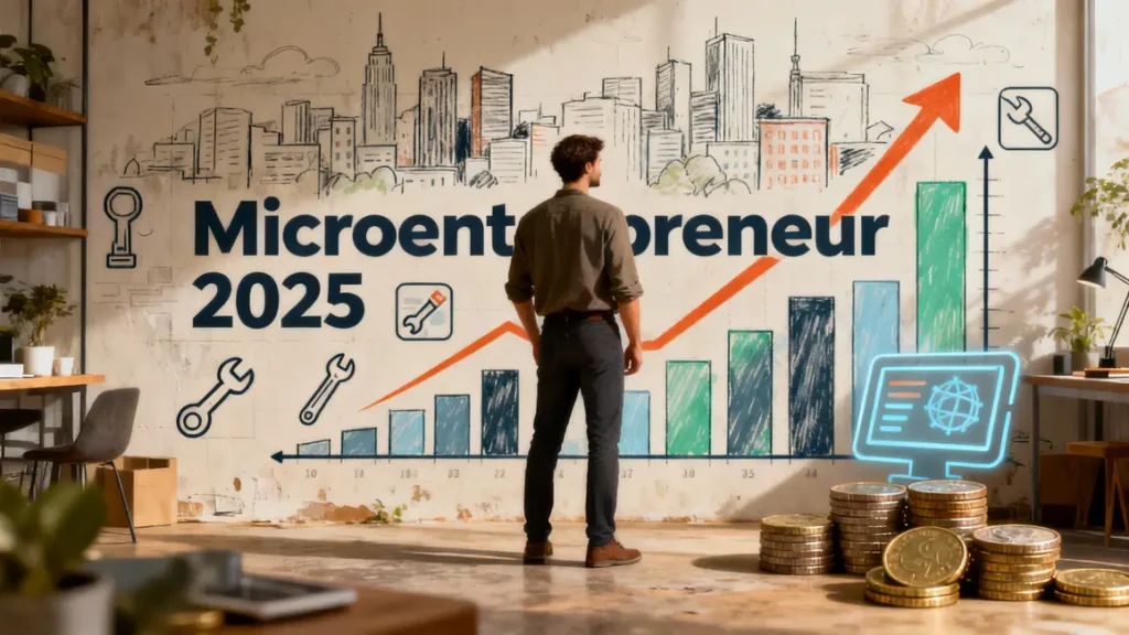 Microentrepreneur 2025 entre graphiques et outils digitaux