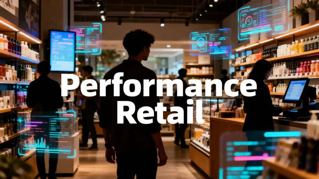 Image performance retail, point de vente dynamique et donnees