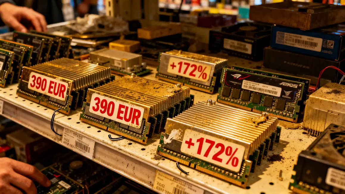 Barrettes RAM DDR5 avec prix tres eleves sur etal