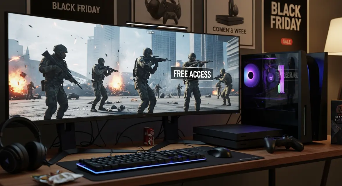 Scène action Battlefield 6 accès gratuit Black Friday
