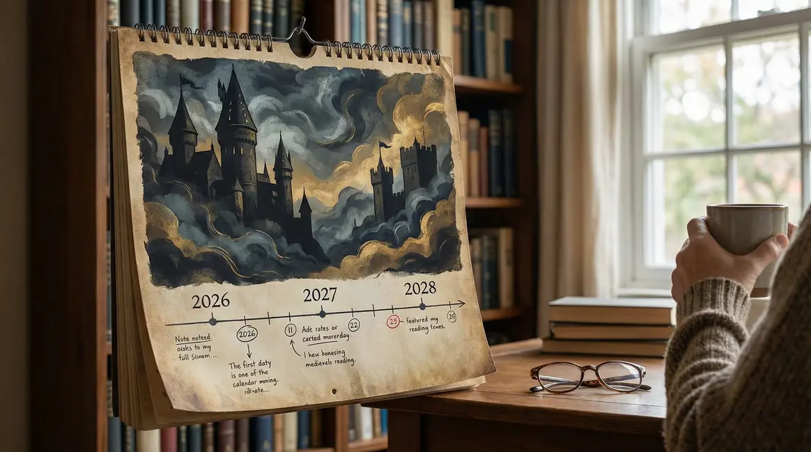 Calendrier mural saisons Game of Thrones 2026 a 2028