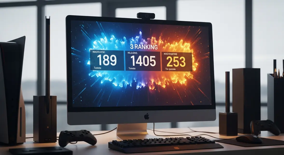 classement Steam jeux PC sur ecran d'ordinateur moderne