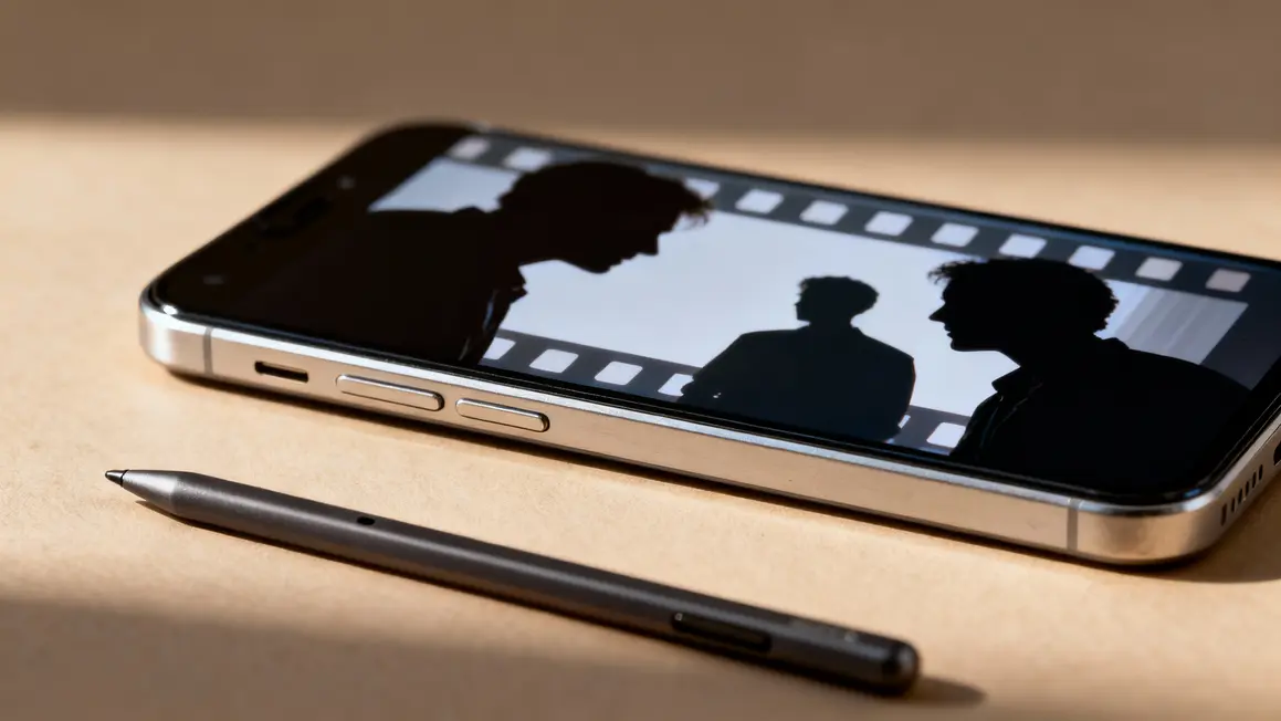 Gros plan Galaxy S24 Ultra en métal stylet écran lumineux