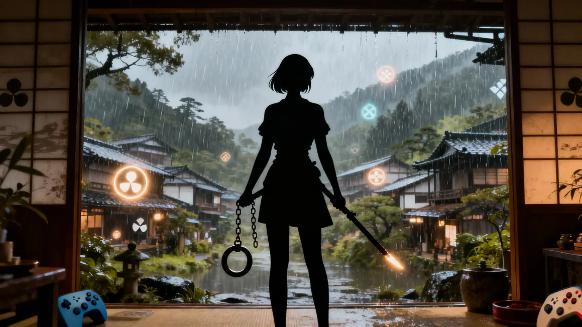 Ghost of Yōtei héroïne kusarigama ambiance jeu