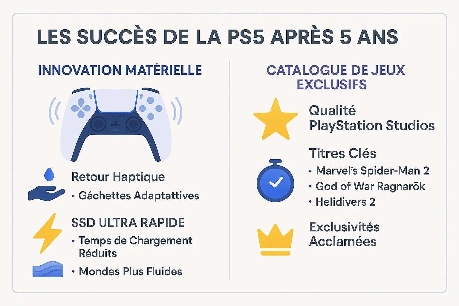 PlayStation 5 après 5 ans : innovations matérielles et jeux exclusifs
