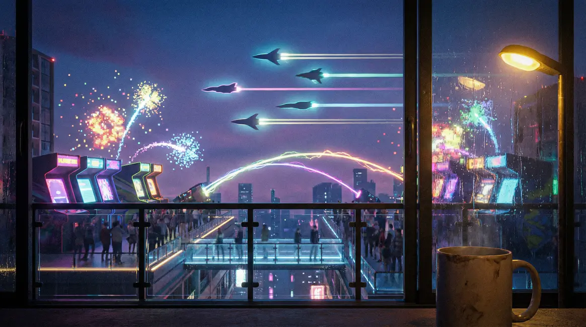 Vaisseaux shoot em up futuristes en compétition arcade