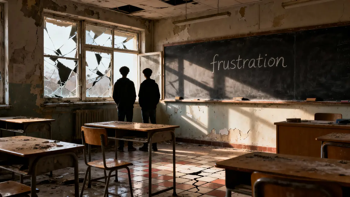 Salle abandonnée Stranger Things 5 frustration jeunes