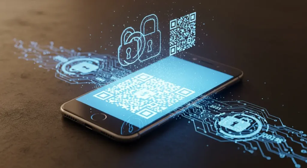 Smartphone piraté symbole surveillance et securite donnees