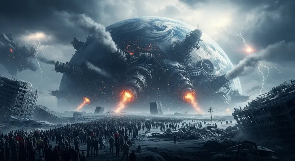 The Wandering Earth II moteurs Terre apocalyptique