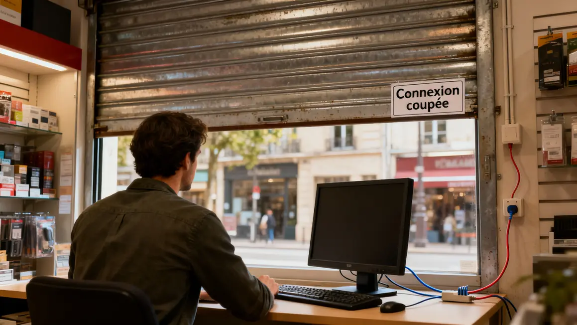 boutique commerce impact coupure adsl fibre