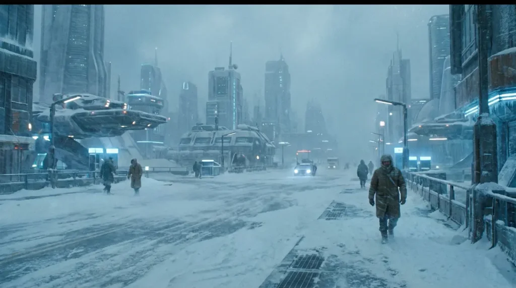 arc raiders blizzard neige ville futuriste