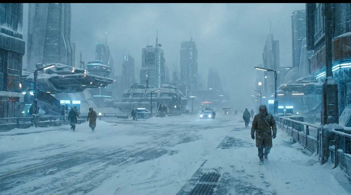 arc raiders blizzard neige ville futuriste