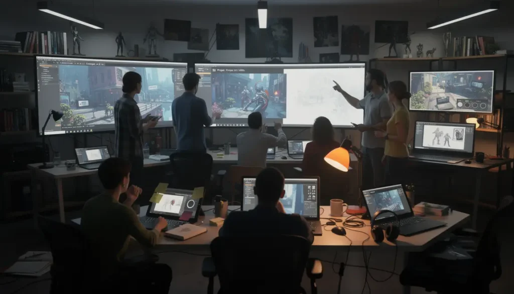 groupe artistes concept création jeu vidéo