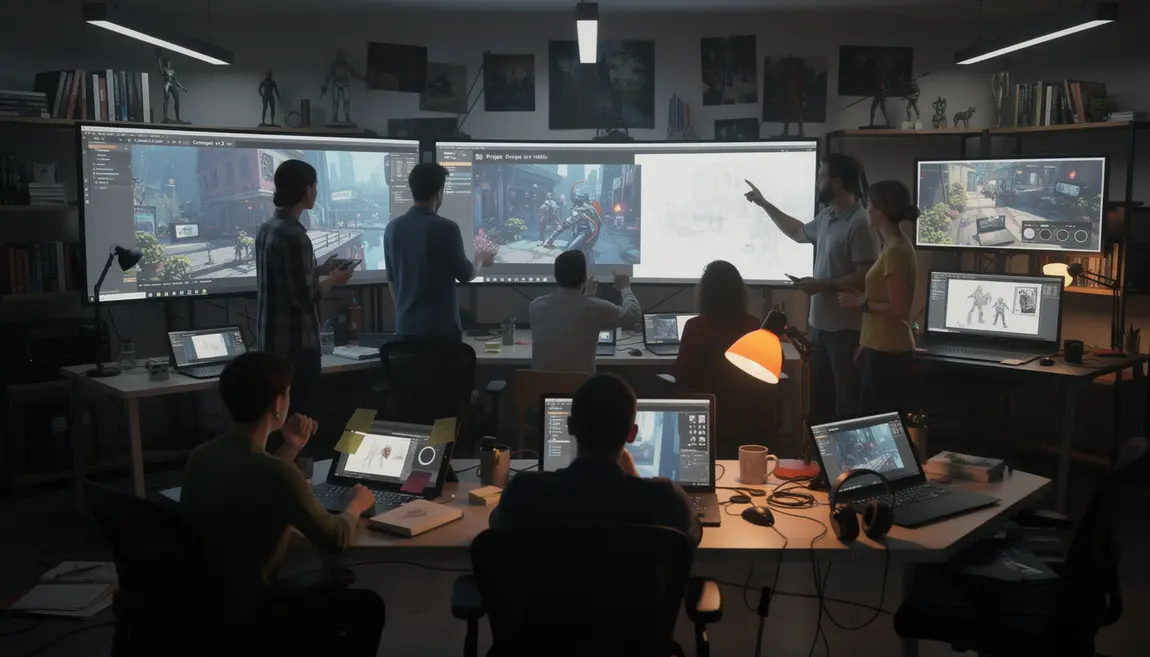 groupe artistes concept création jeu vidéo