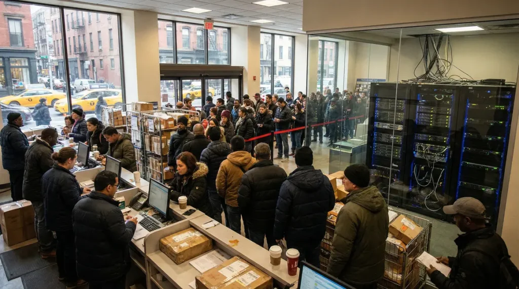 attaque DDoS La Poste agences files attente