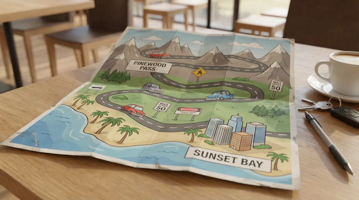 Carte jeu GTA 6 sud plages nord montagnes plaques Gloriana
