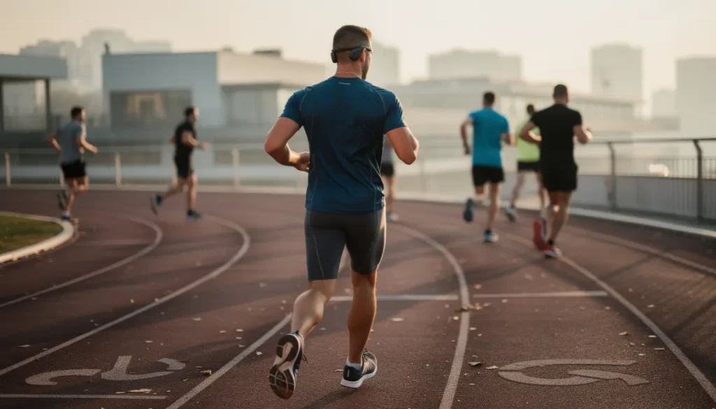 Coach running à l’aube avec Shokz OpenRun Pro 2
