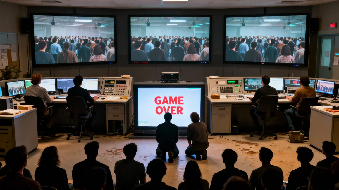 Salle de contrôle critique sociale Running Man