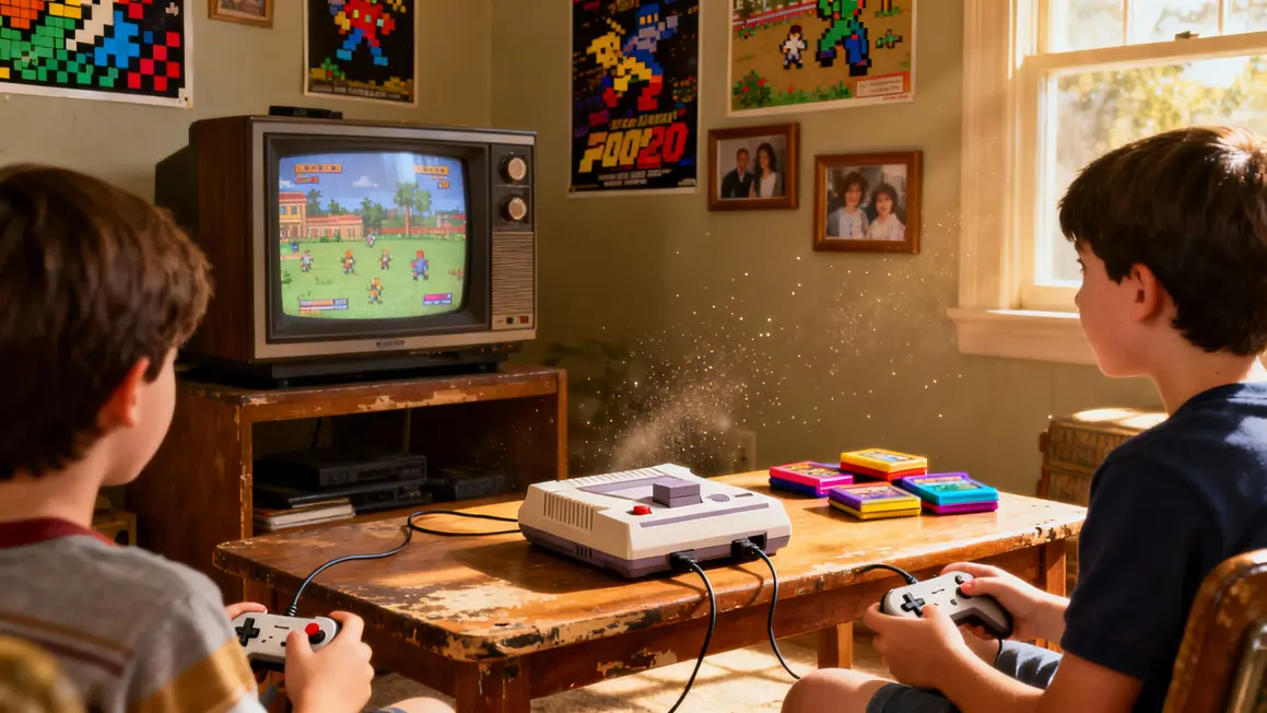 jeux video retro enfants salon annees 90