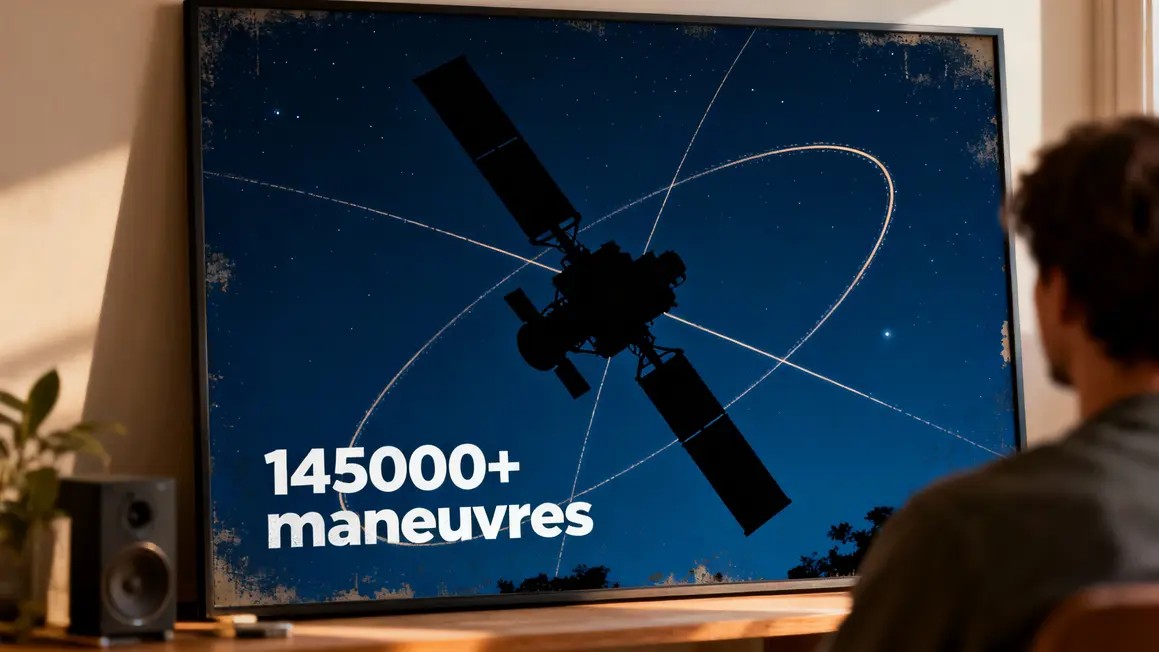 Tableau digital 145000 manoeuvres Starlink, satellites en orbite basse