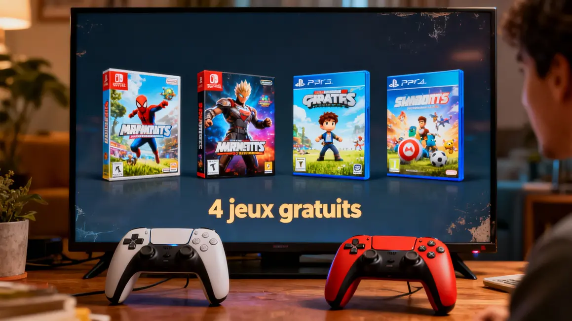 Ecran 4 jeux gratuits PlayStation Plus Essential fevrier 2026