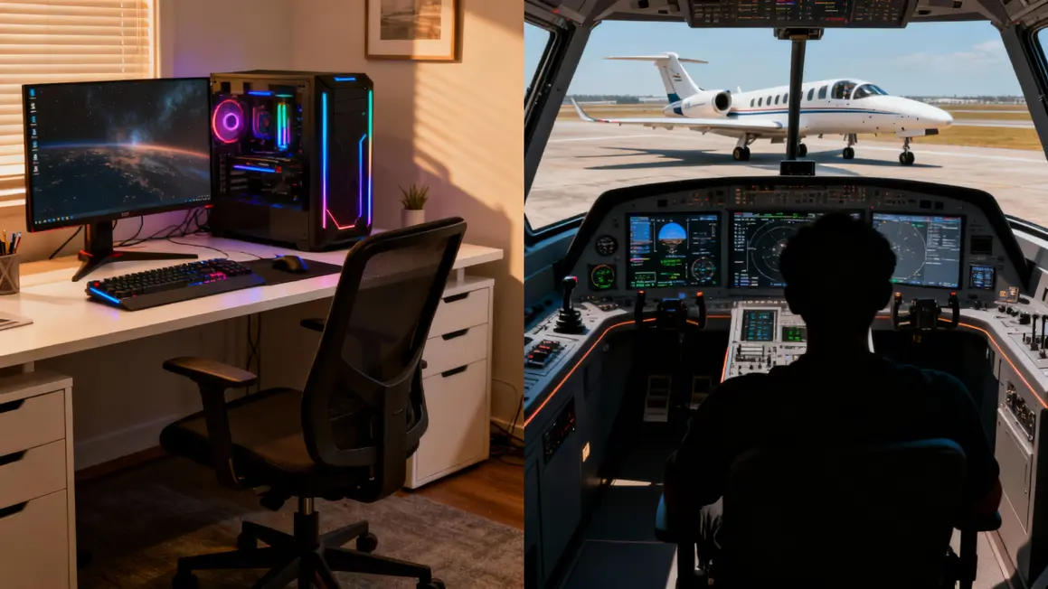 Comparaison bureau gamer à salle de contrôle NASA pour gaming