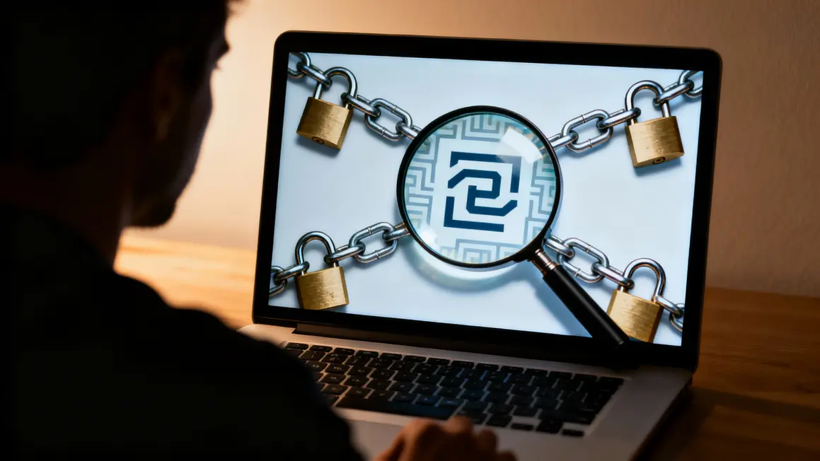 silhouette devant ordinateur symbole crypto sous surveillance
