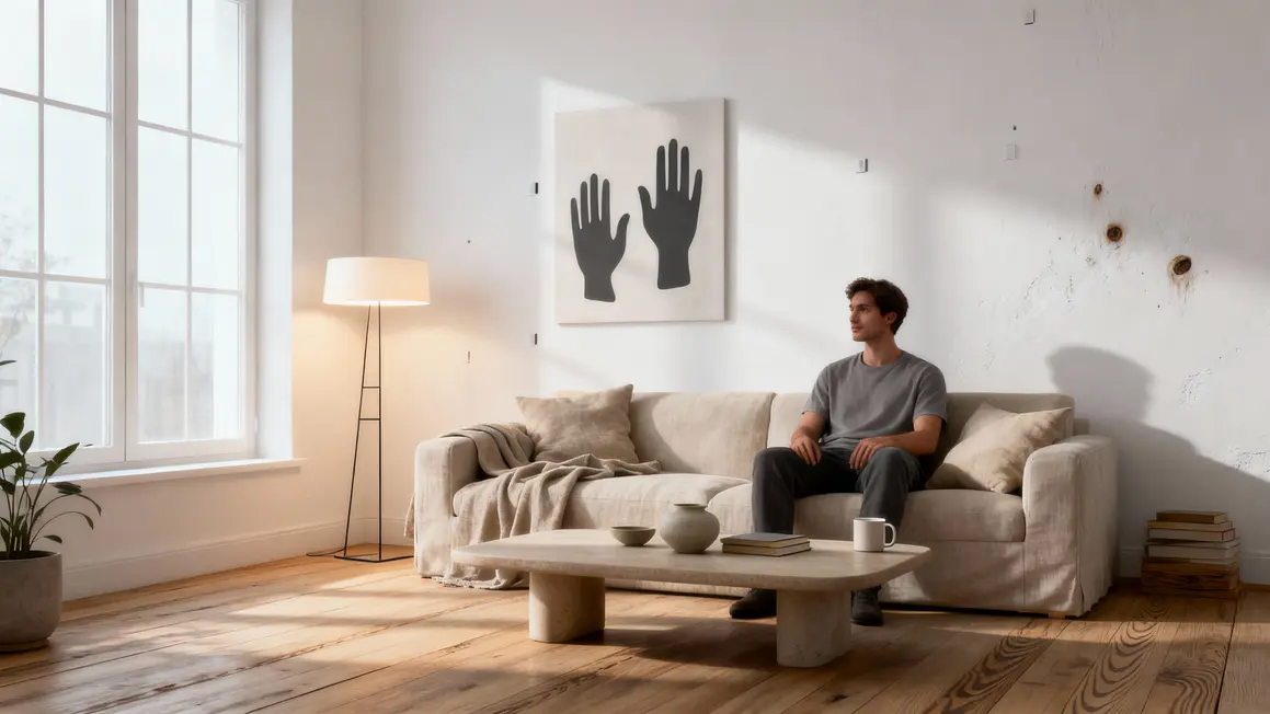mur minimaliste sans commande apparente geste lumiere