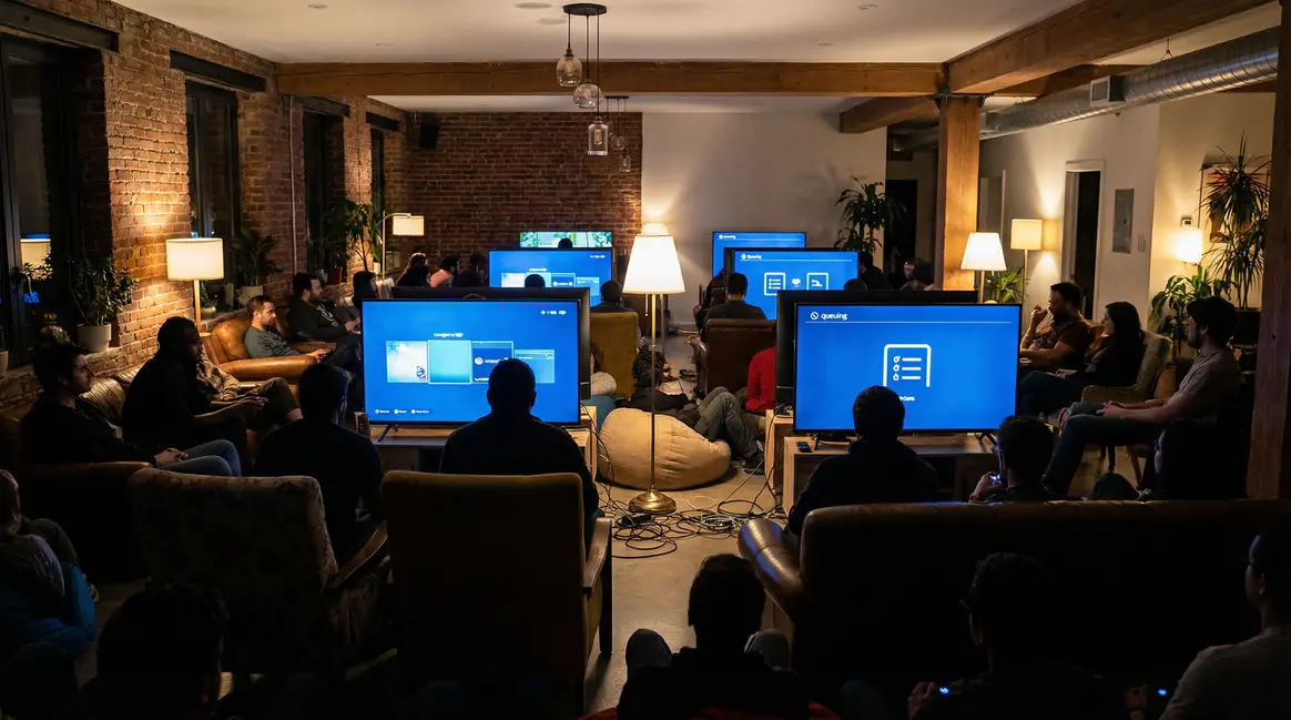 Joueurs Arknights Endfield réunis salon jeu video