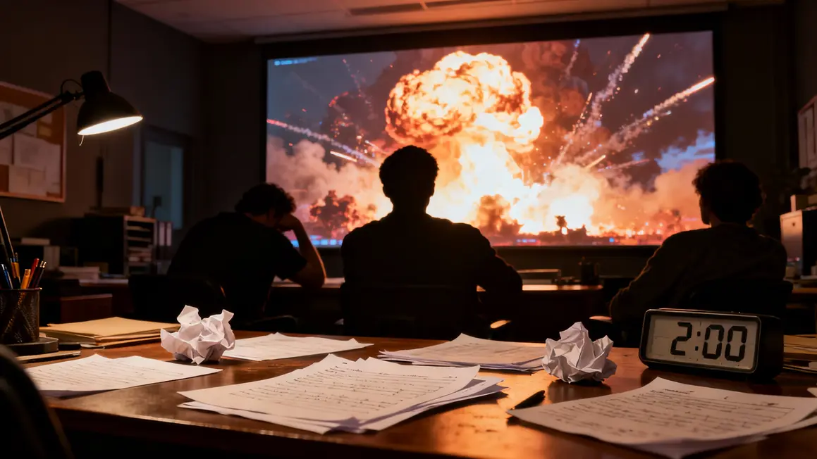 Stranger Things salle écriture effets spéciaux explosion