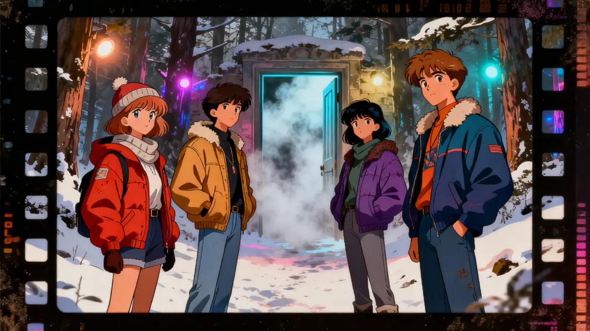 Personnages Stranger Things anime Tales From 85 foret neige portal