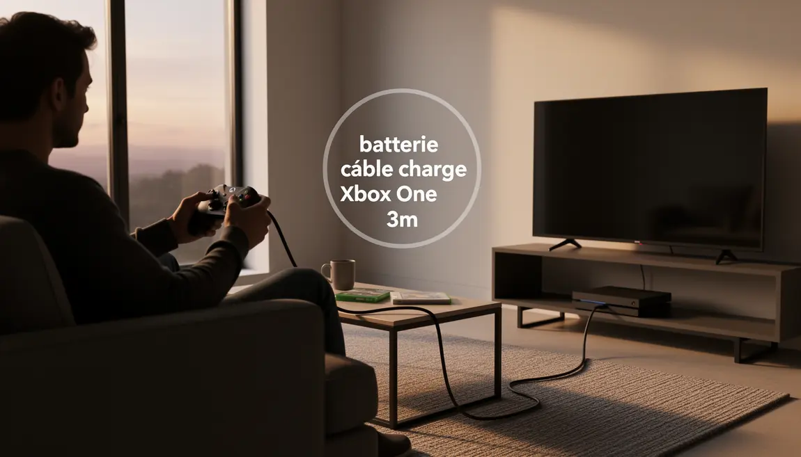 batterie cable charge xbox one 3m canape joueur