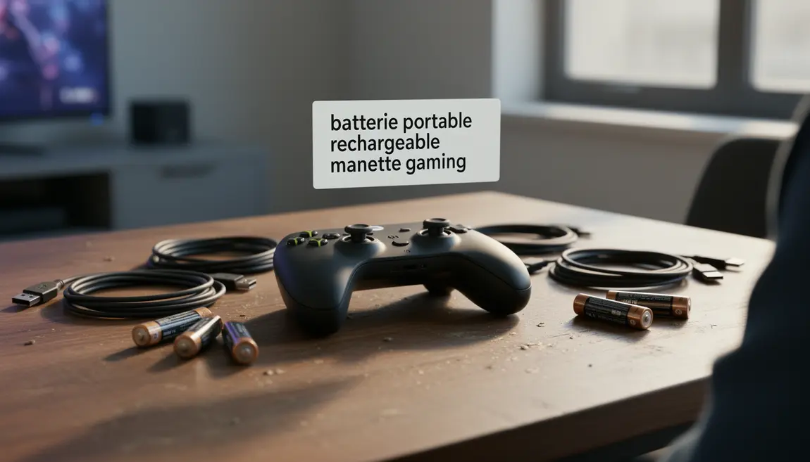 manette console avec batterie portable rechargeable USB ambiance gaming