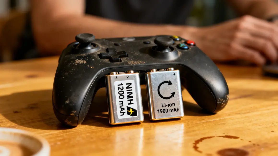 différences batterie Ni-MH et Li-ion pour manette gaming