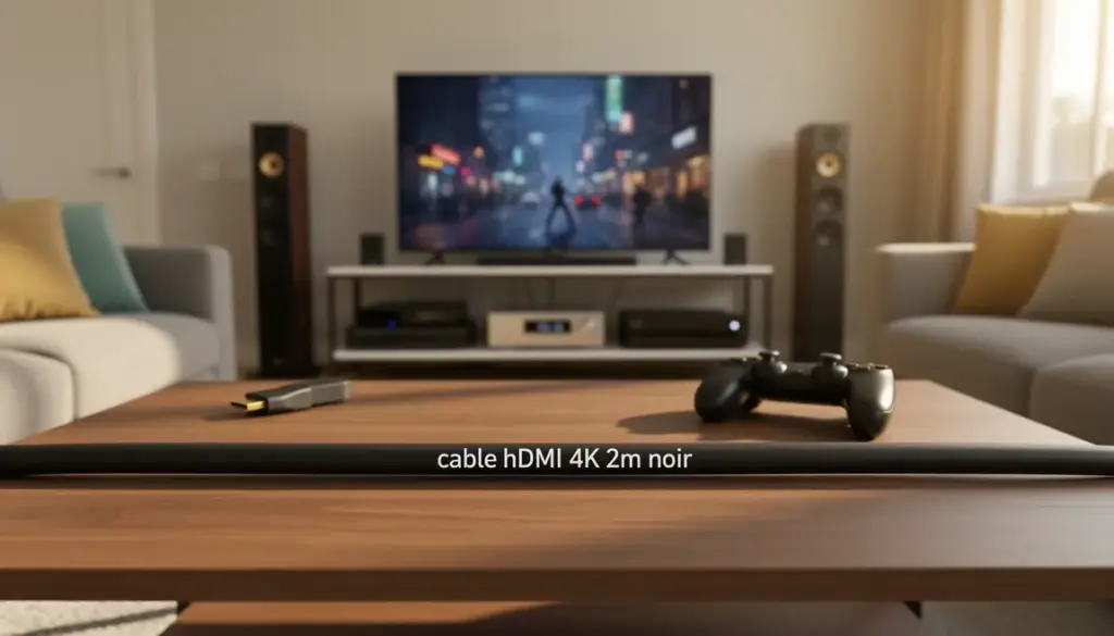 cable hdmi 4k 2m noir moderne sur help tech