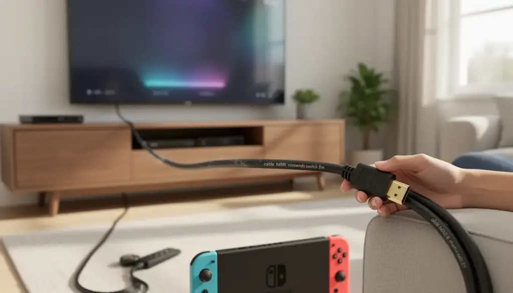 cordon hdmi 4k 3m nintendo switch branche sur tv 4k