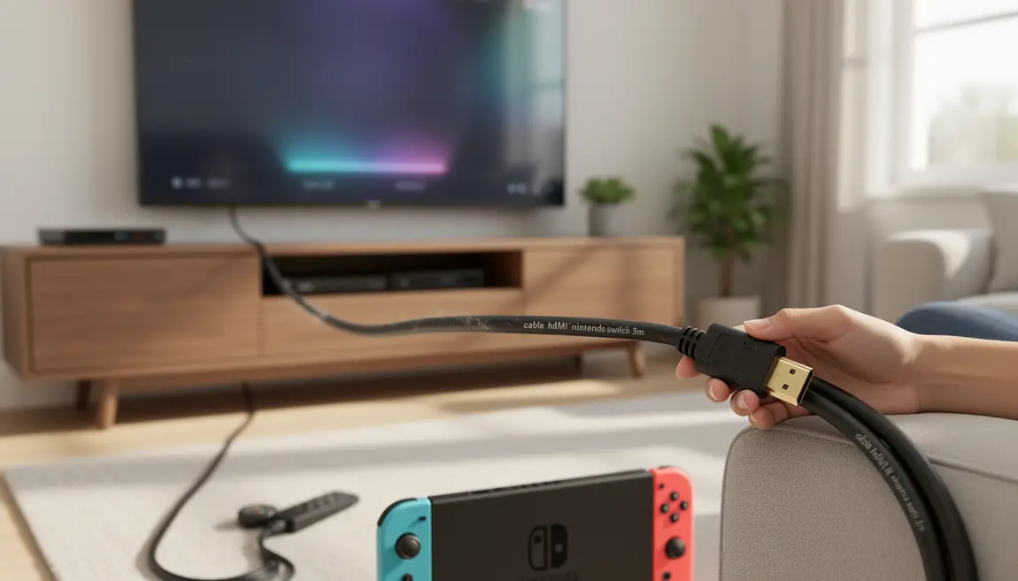 cordon hdmi 4k 3m nintendo switch branche sur tv 4k