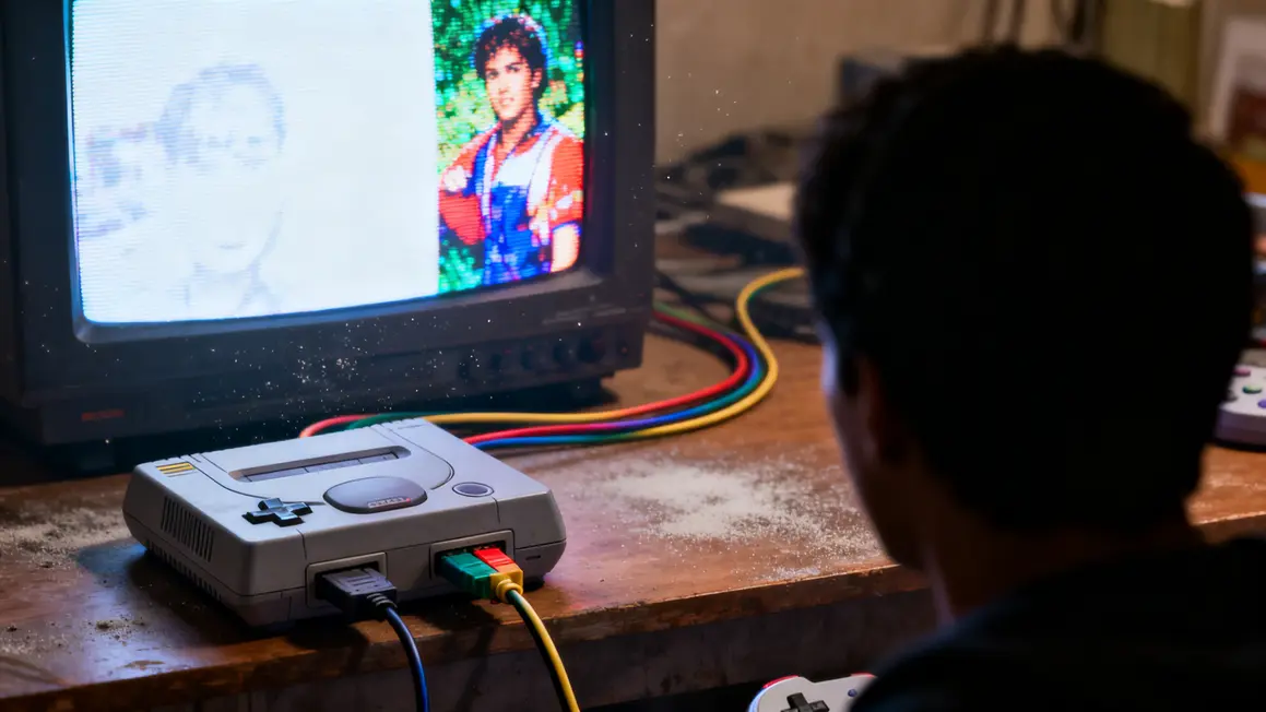 cable rgb ps3 1m80 branche console avec image nette et floue sur tv retro
