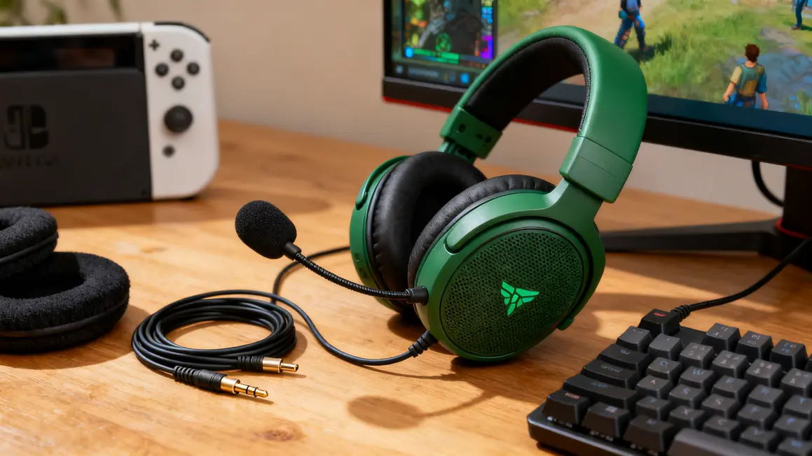 Casque filaire xbox uc 40x vert branche console pc