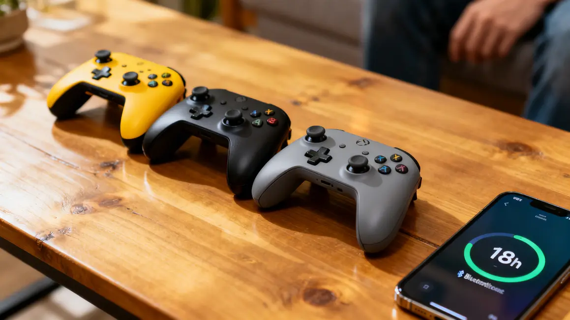 comparatif autonomie manette switch bluetooth jaune noire