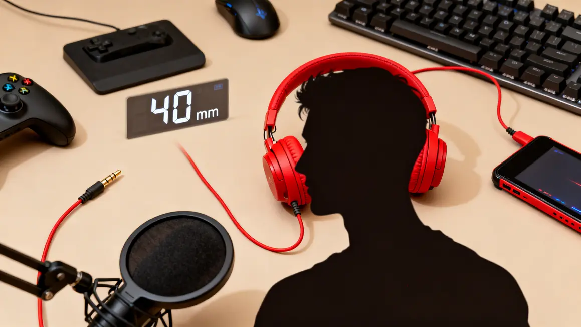 Casque filaire UC 40S rouge avec micro et câble 3.5 mm