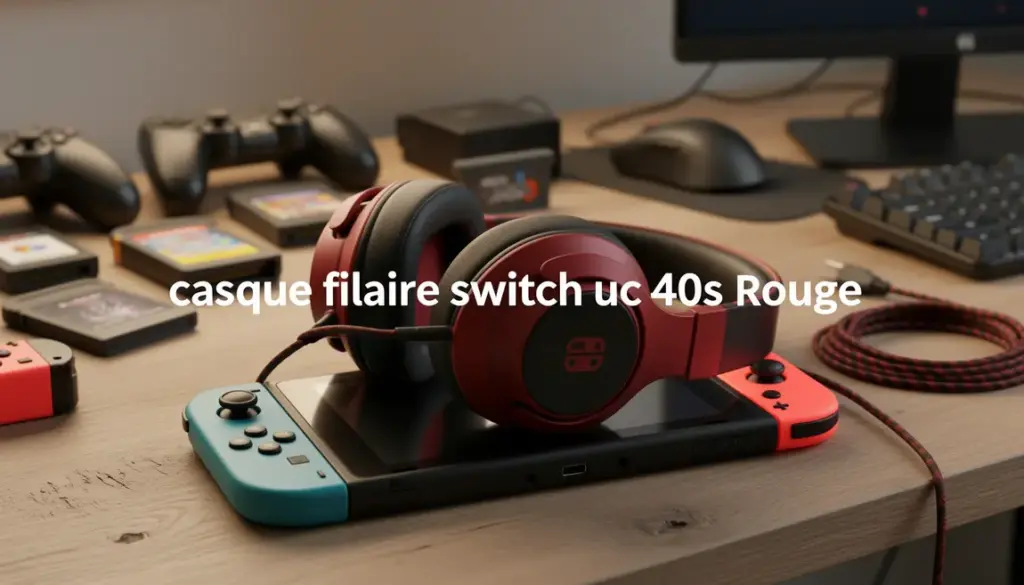Casque filaire Switch UC 40S rouge sur console gaming