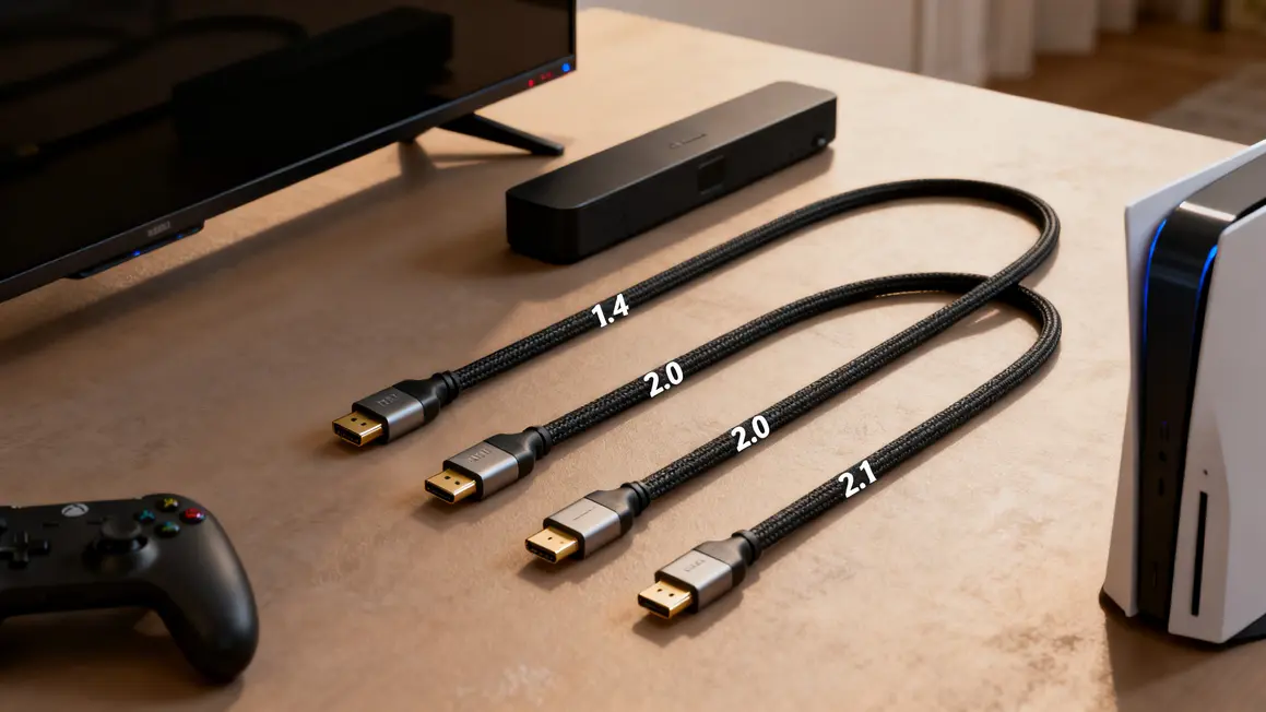 trois cables hdmi 3m notés 1.4 2.0 2.1 pour nintendo switch tv