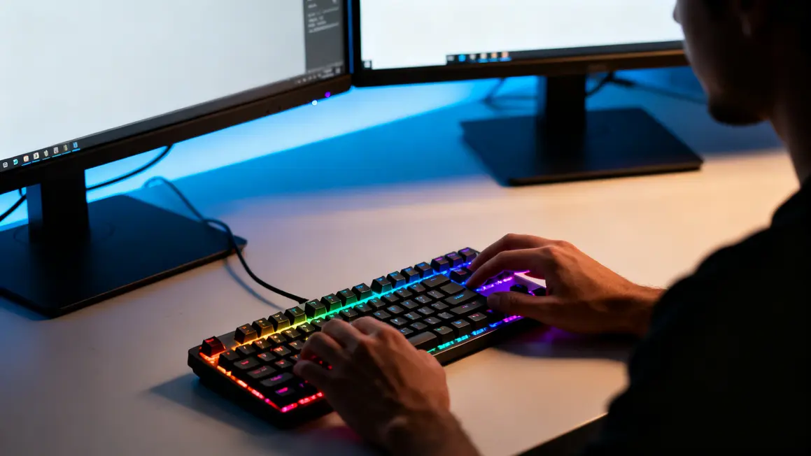 clavier mecanique gaming productivite compact RGB