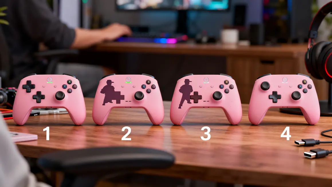 Comparatif manettes Switch sans fil rose modèles