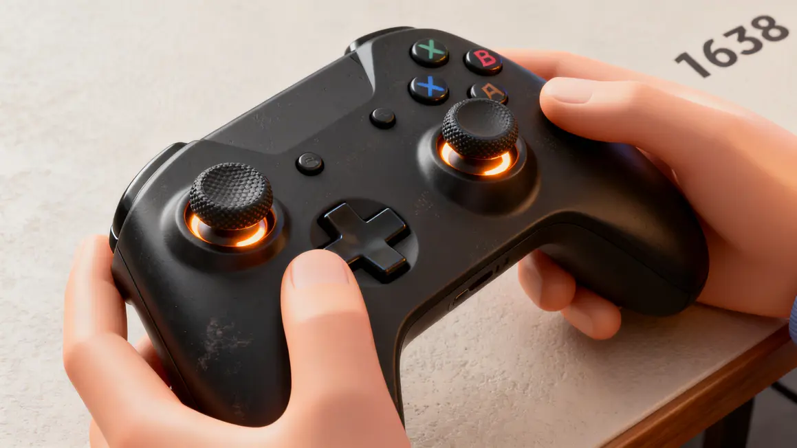 Gros plan manette PS4 1638 sticks et boutons